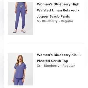 Figs Women's Blueberry Scrub Set